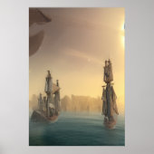 海上の船 | AIアートポスター ポスター (正面)