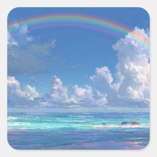 海上の虹 スクエアシール (正面)