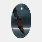 海上の赤いドラゴンの飛行 セラミックオーナメント (右)