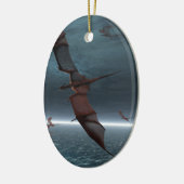海上の赤いドラゴンの飛行 セラミックオーナメント (左)