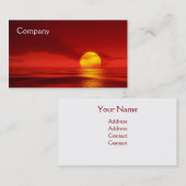 海上の赤い日没 名刺 (正面/裏面)