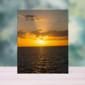 海上の輝く夕日 アクリルサイン (ニュートラル)