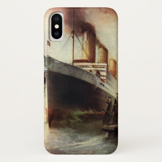 海上を航行するヴィンテージのクルーズ船 Case-Mate iPhoneケース (裏面)