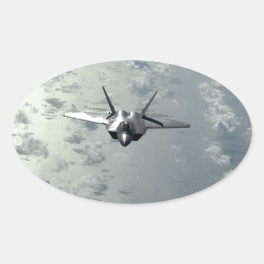 海上ジェット戦闘機 楕円形シール (正面)
