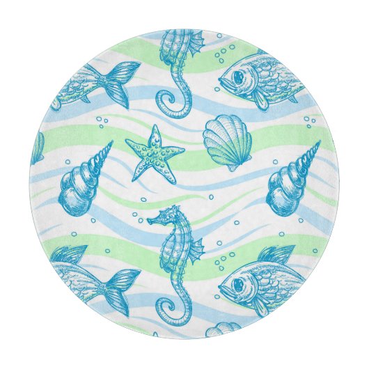 海上スケッチパターン カッティングボード (正面)