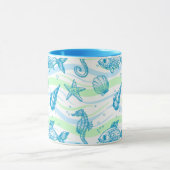 海上スケッチパターン マグカップ (中央)