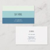 海上テーマの名刺。シーカード。 名刺 (正面/裏面)