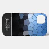 海上モザイクタイル個人モノグラム！ Case-Mate iPhoneケース (裏面 (横))