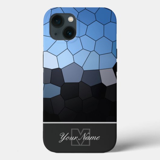 海上モザイクタイル個人モノグラム！ Case-Mate iPhoneケース (裏面)