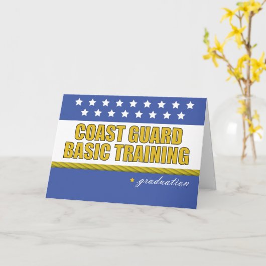 海上保安基本訓練卒業おめでとう カード (黄色い花)