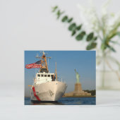 海上保安官及び自由の女神 ポストカード (スタンド正面)