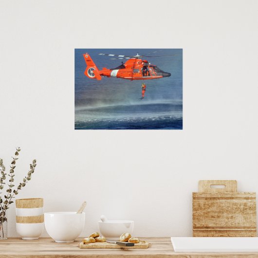 海上保安救援泳ぐ人訓練 ポスター (キッチン)