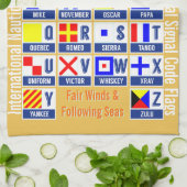 海上信号コード旗 キッチンタオル (折り畳み)