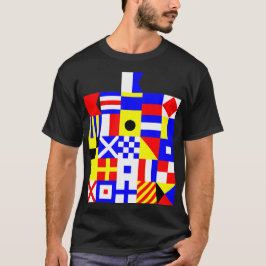 海上信号旗アルファベットA-Zデザイン Tシャツ