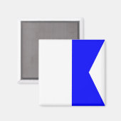 海上信号旗: 文字 "A" (アルファ) マグネット (正面/裏面)