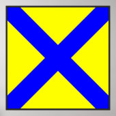 海上文字の信号番号5 5文字 ポスター (正面)