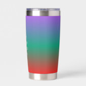 海上旅行者のグラデーションの下で火をパーソナライズ 保温保冷タンブラー (背面)