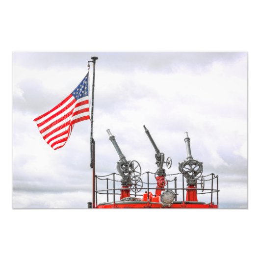 海上消防士への敬意 フォトプリント            (正面)