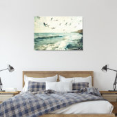 海上空のカモメ キャンバスプリント (インサイチュ (寝室))