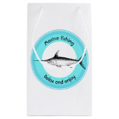 海上魚釣りリラックスと楽しむ スモールペーパーバッグ (裏面)