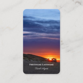 海上鮮やかビーチ日没旅行代理店海 名刺