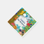 海中おもしろい子供の誕生日パーティーナプキン スタンダードカクテルナプキン (角)