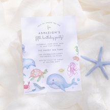 海中で |かわいい男航海のの子の誕生日パーティー