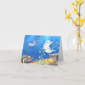 海中で カード (黄色い花)