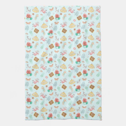 海中で キッチンタオル (縦)