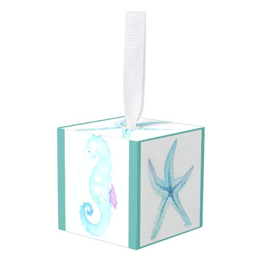 海中で キューブオーナメント (正面アングル)