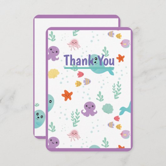 海中で サンキューカード (正面/裏面)