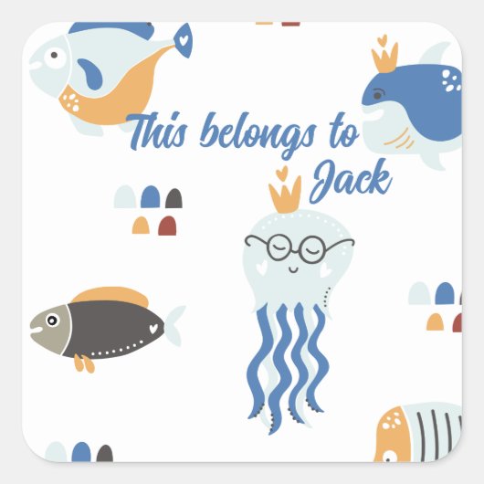 海中で スクエアシール (正面)