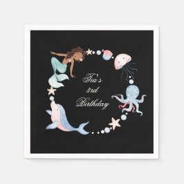 海中で スタンダードカクテルナプキン