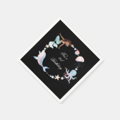 海中で スタンダードカクテルナプキン (角)