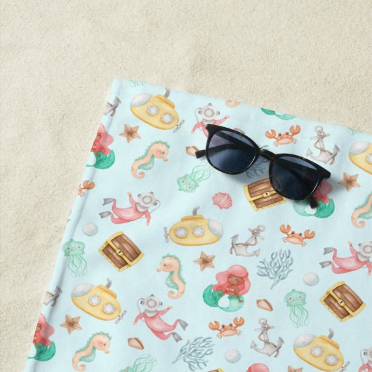 海中で ビーチタオル (インサイチュ)