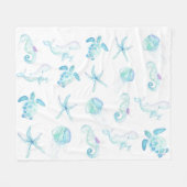 海中で フリースブランケット (正面(横))