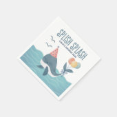 海中で |ホエールバルーン誕生日 スタンダードカクテルナプキン (角)