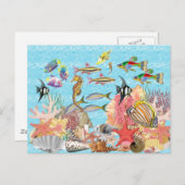 海中で ポストカード (正面/裏面)