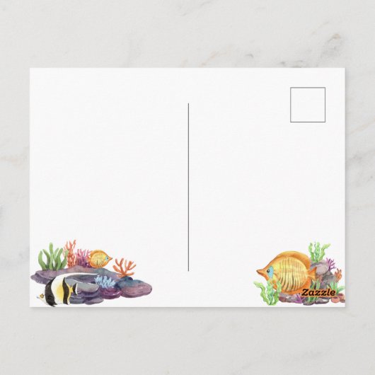 海中で ポストカード (裏面)