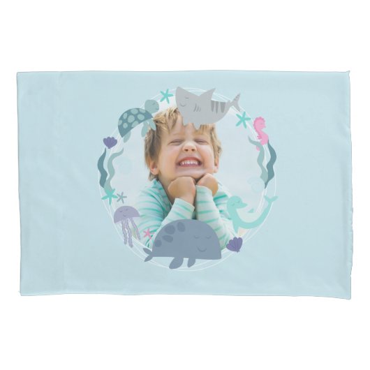 海中で 枕カバー (正面)