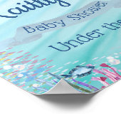 海中で |海をテーマにしたベビーシャワーへようこそ ポスター (角)