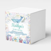 海中で |海をテーマにしたベビーシャワー フェイバーボックス (正面サイド)
