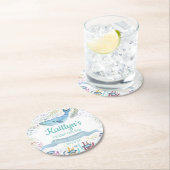 海中で |海をテーマにしたベビーシャワー ラウンドペーパーコースター (インサイチュ)