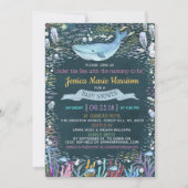 海中で |海をテーマにしたベビーシャワー 招待状 (正面)