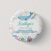 海中で |海をテーマにしたベビーシャワー 缶バッジ (正面)