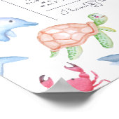 海中で | Thingsお気に入りの誕生日のマイルストーン ポスター (角)