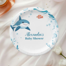 海中のサメ海 ペーパープレート