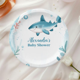 海中のサメ海 ペーパープレート