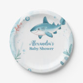海中のサメ海 ペーパープレート (正面)