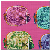 海中のサンゴ礁の魚のバターフライ航海の ファブリック (クローズアップ)